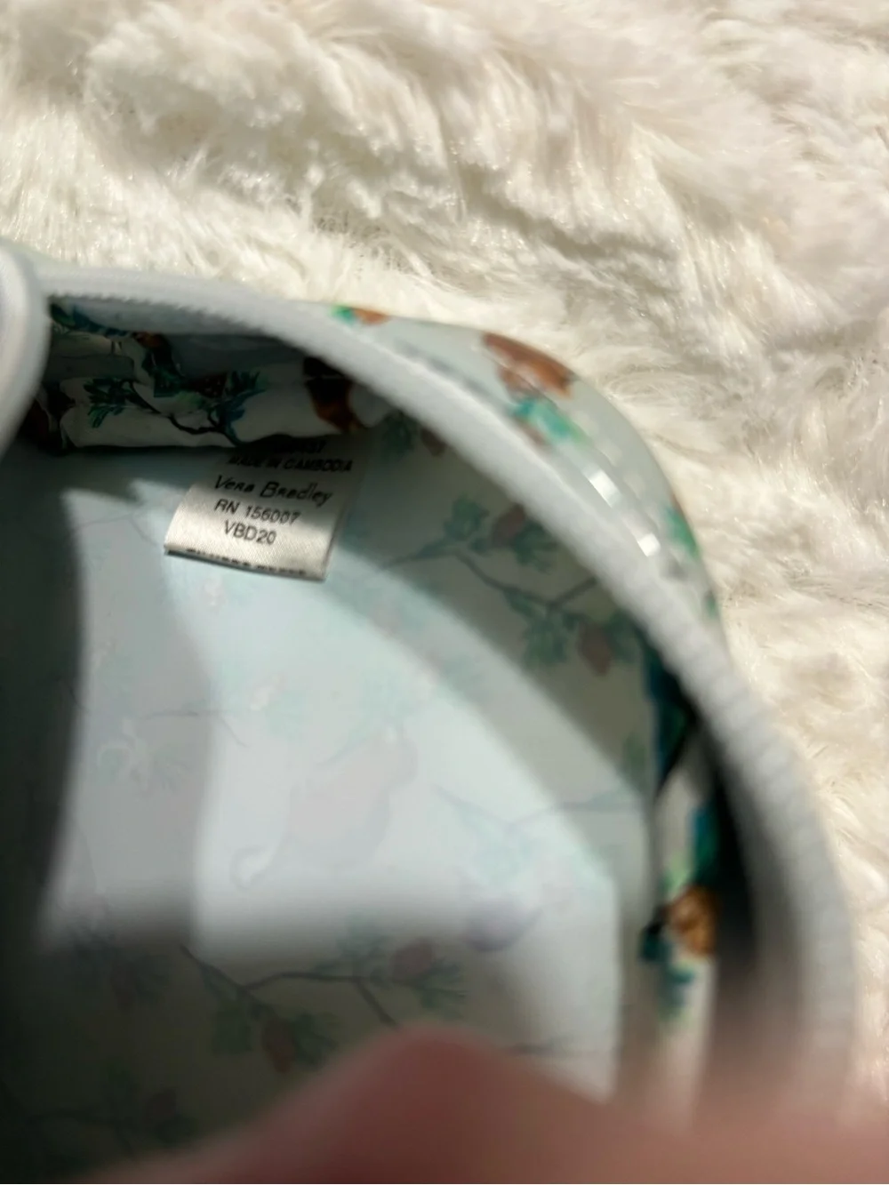 Vera Bradley Mini Dome Cosmetic Bag in Merry Mischief Pattern Beavers Woodland